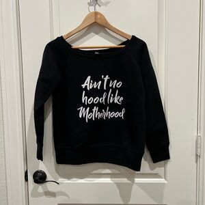 Black off-shoulder sweatshirt